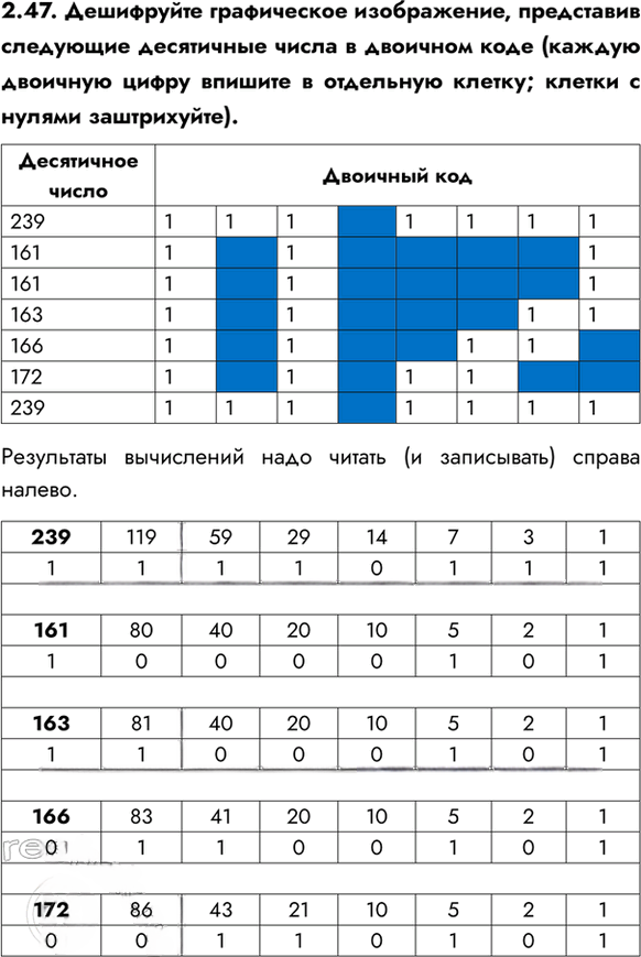 Иллюстрация к решению «Упр.2.47 ГДЗ Сборник упражнений Босова 7-9 класс (Информатика)», 1