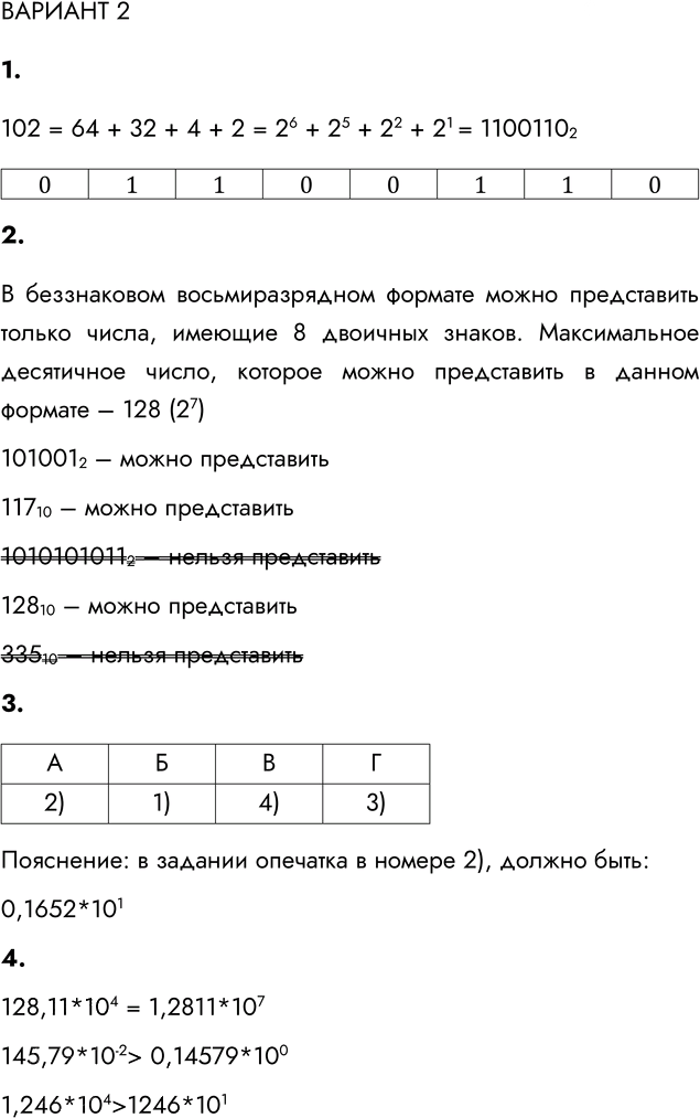 Иллюстрация к решению «Вариант 2 Самостоятельная работа 5 ГДЗ Самостоятельные и контрольные работы Босова 8 класс (Информатика)», 1